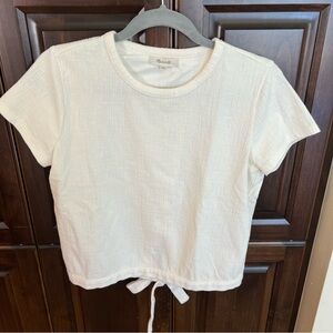 Madewell Tie-Back Blouse, Ivory, S